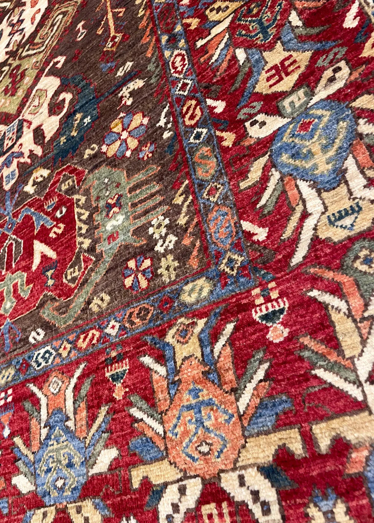 3'8"x5'9" Alpan Kuba Hand Knotted