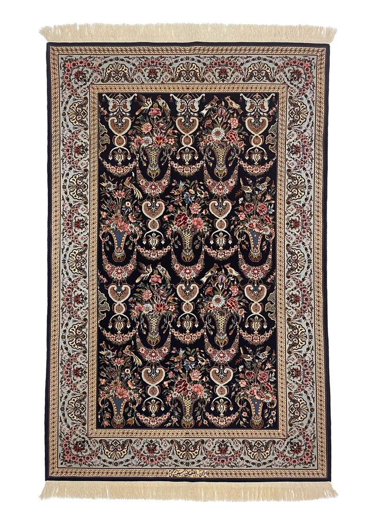 3'8"x5'9" Isfahan Hand Knotted