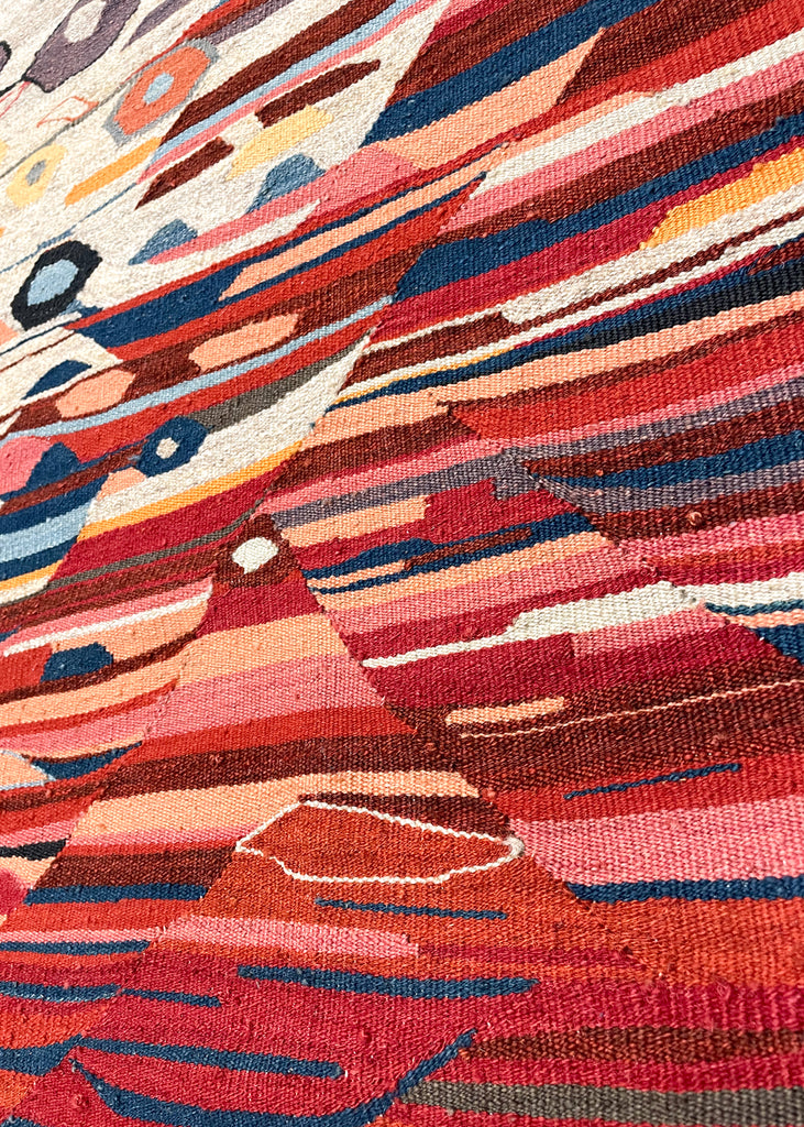 3'8"x5' Abstract Kilim Hand Knotted