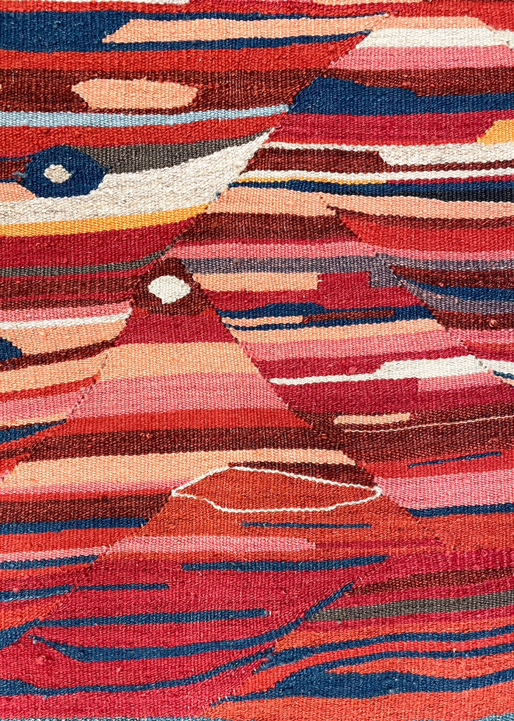 3'8"x5' Abstract Kilim Hand Knotted