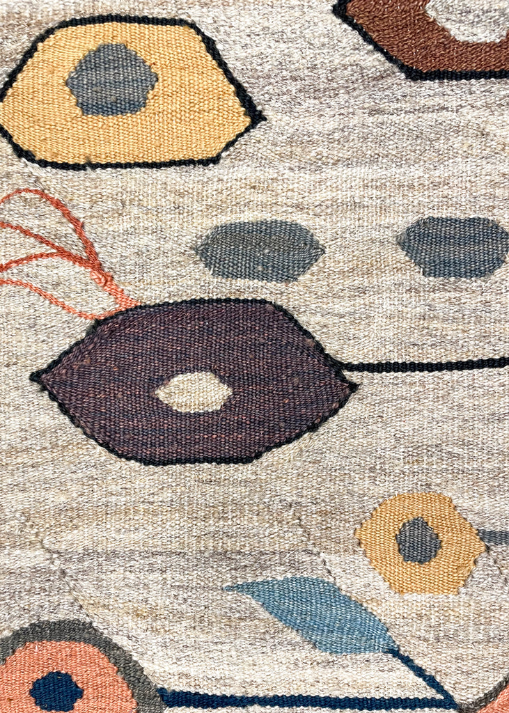 3'8"x5' Abstract Kilim Hand Knotted