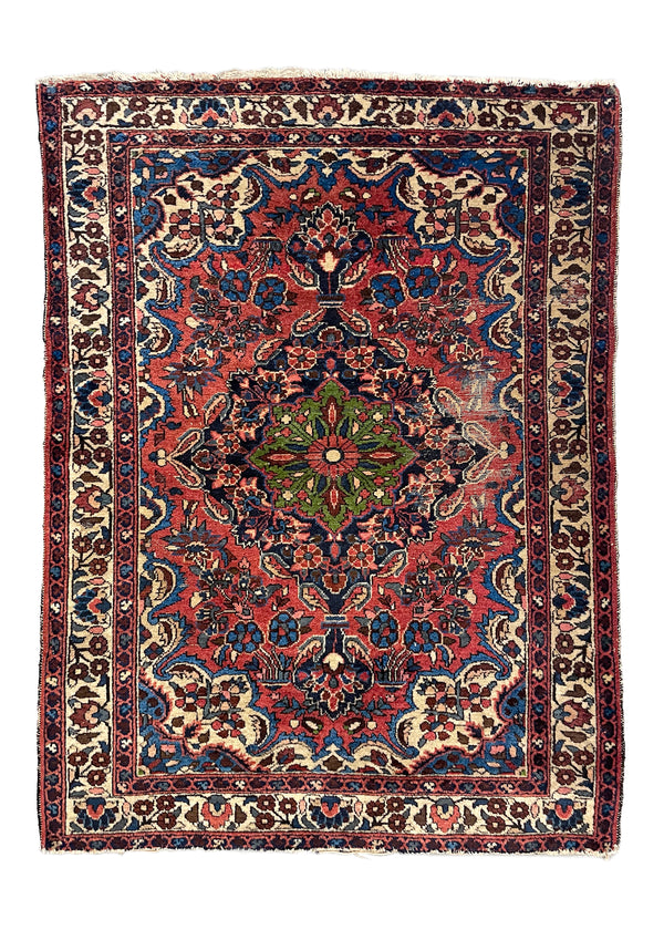 3'8"x5' Hamadan Hand Knotted