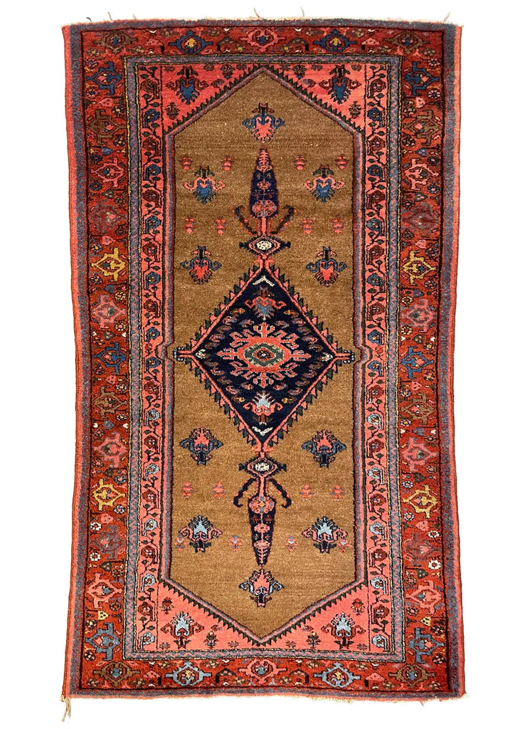 3'8"x6'6" Khamseh Hamadan Hand Knotted