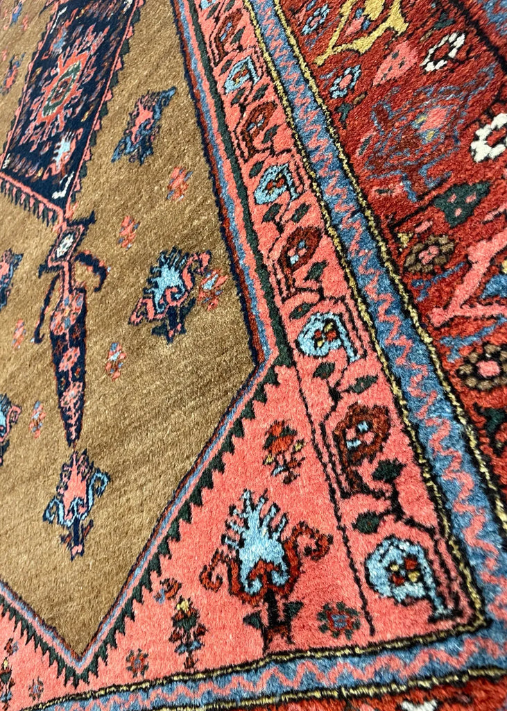 3'8"x6'6" Khamseh Hamadan Hand Knotted