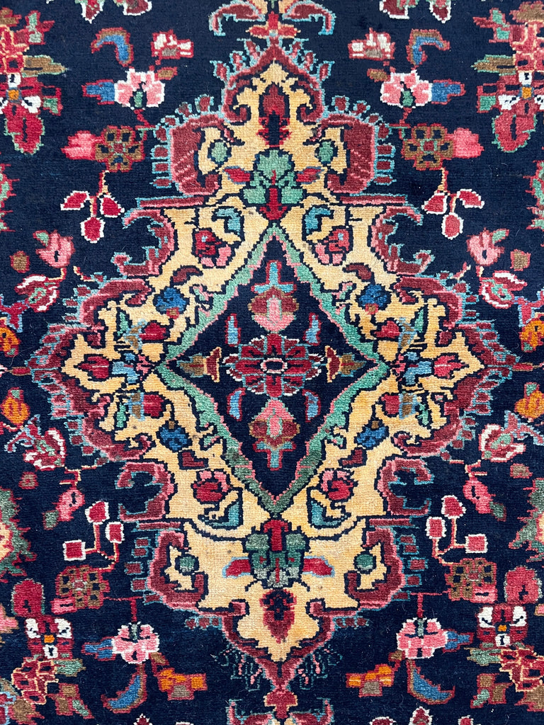 3'9"x10'5" Borchalou Hamadan Hand Knotted