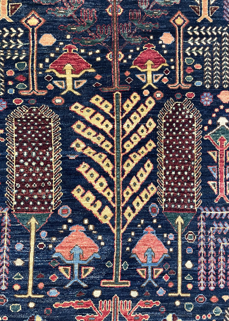 3'9"x12'4" Gabbeh Hand Knotted