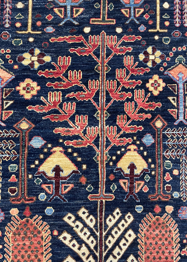 3'9"x12'4" Gabbeh Hand Knotted