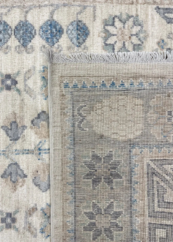 3'9"x17'4" Khotan Hand Knotted