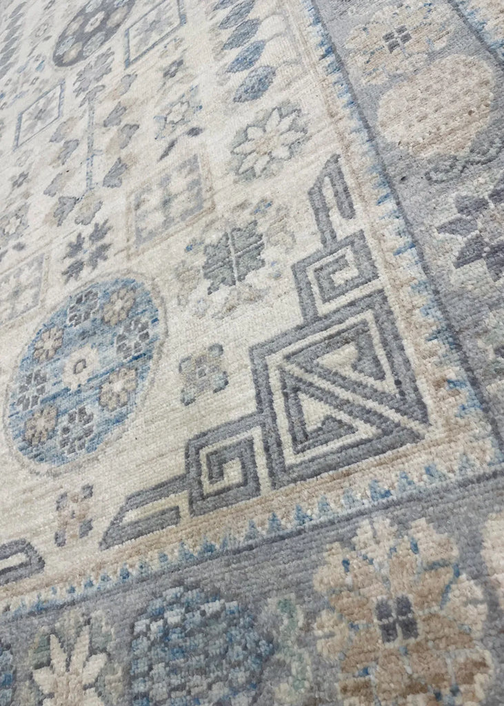 3'9"x17'4" Khotan Hand Knotted