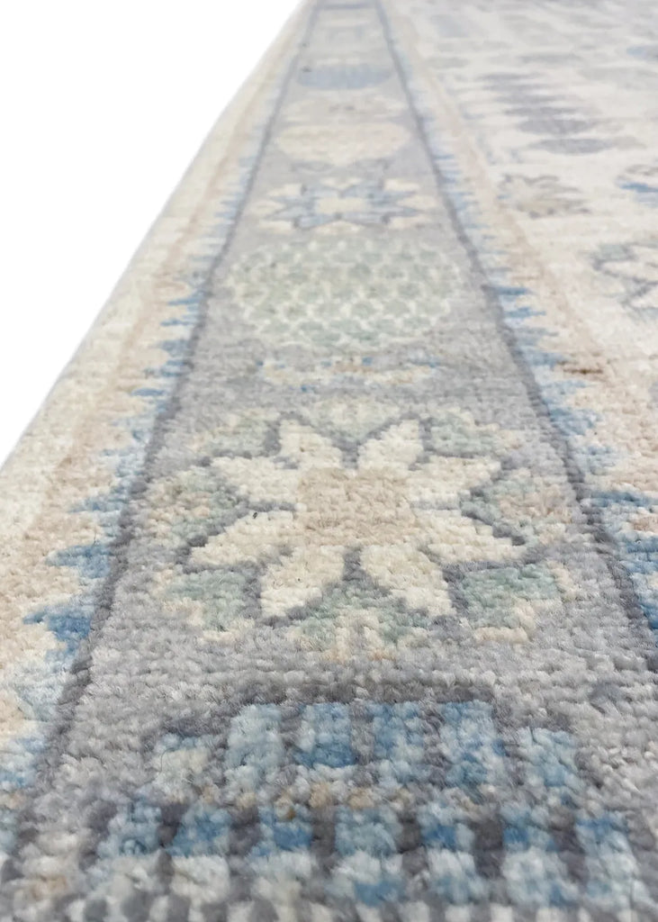 3'9"x17'4" Khotan Hand Knotted
