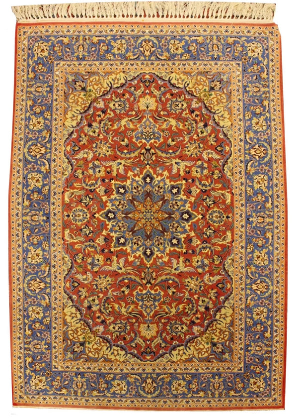 3'9"x5'4" Isphahan Hand Knotted
