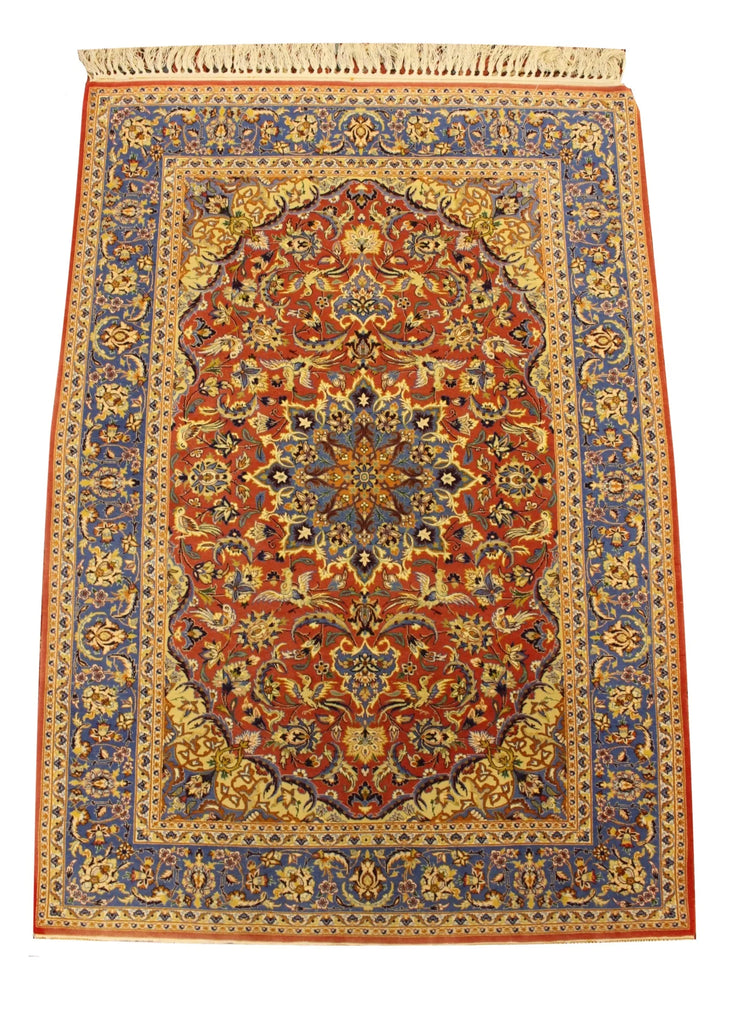 3'9"x5'4" Isphahan Hand Knotted