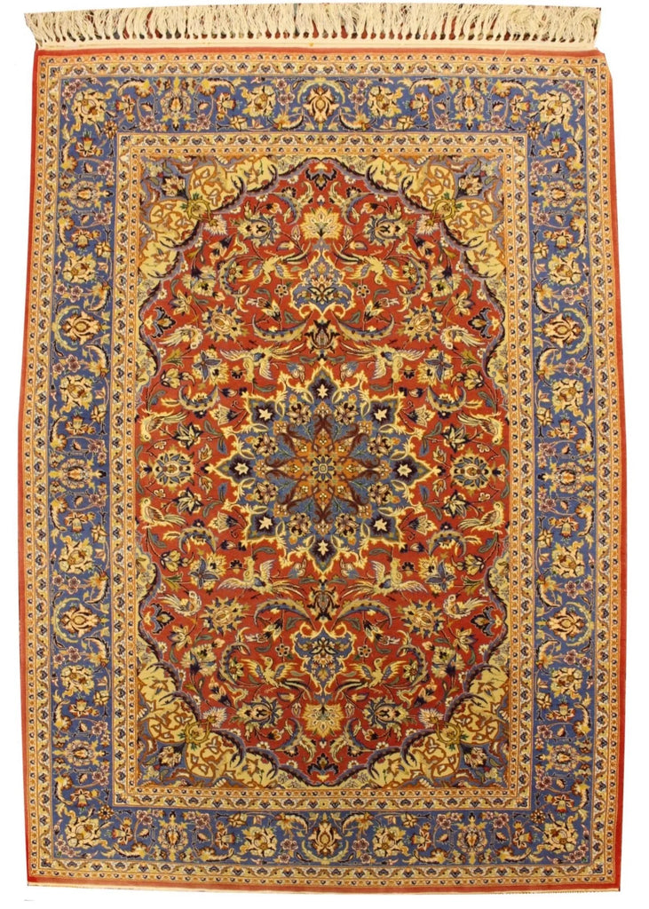 3'9"x5'4" Isphahan Hand Knotted