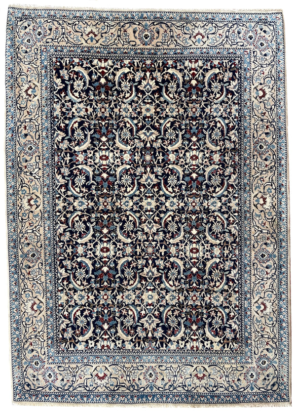 3'9"x5'4" Nain Hand Knotted