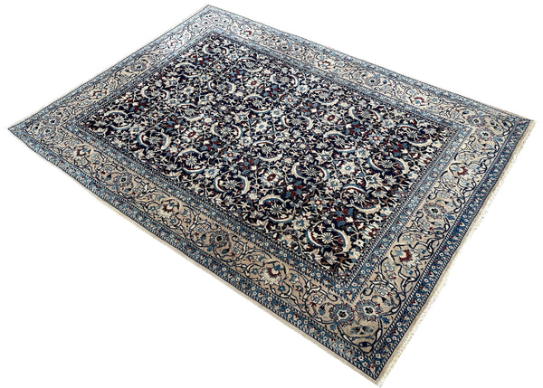 3'9"x5'4" Nain Hand Knotted