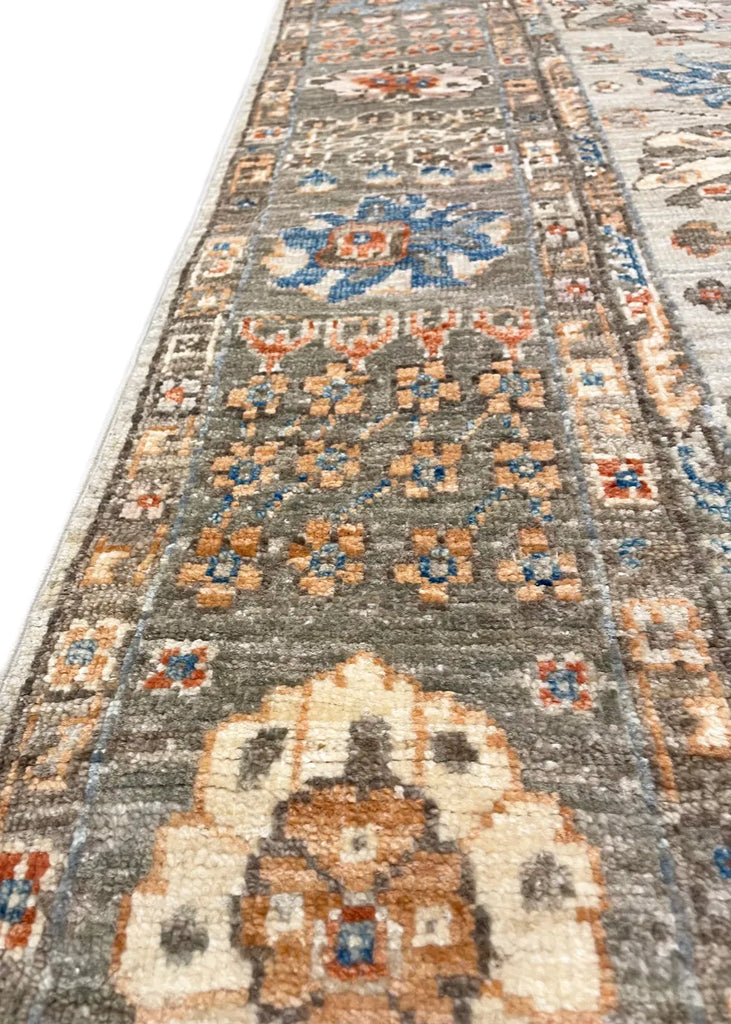 3'9x5'7" Sauj Bolag Hand Knotted