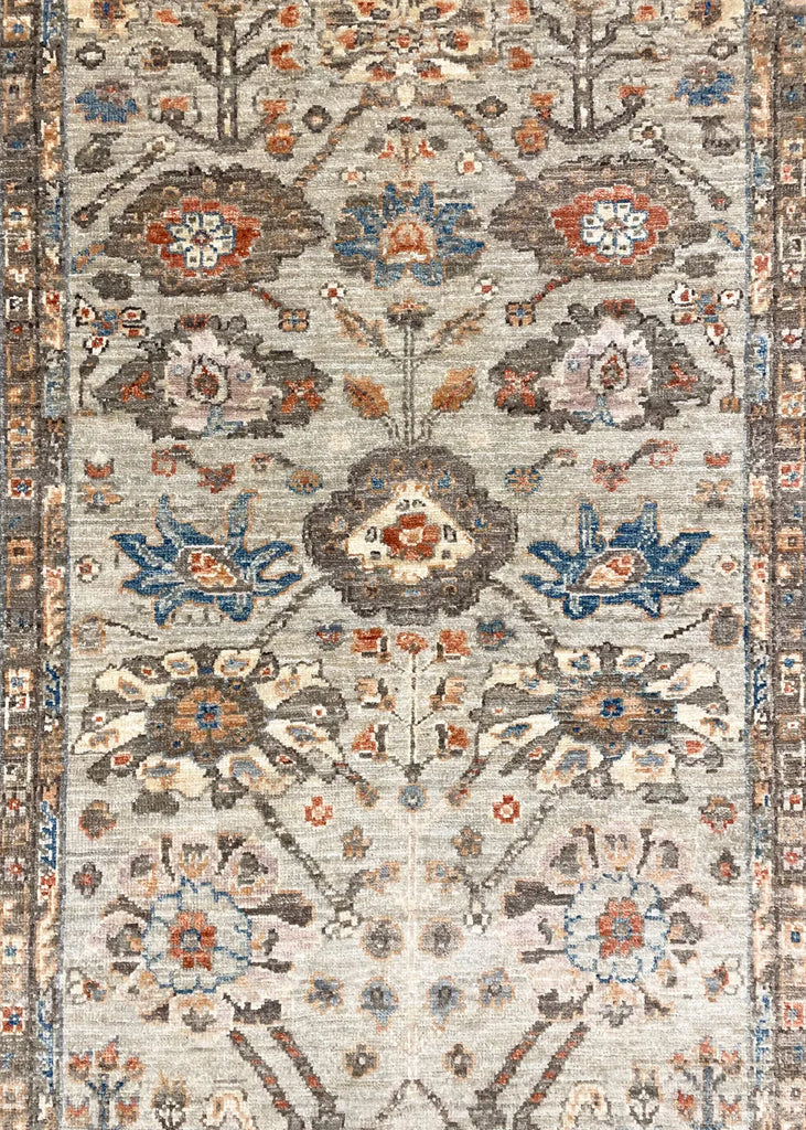 3'9x5'7" Sauj Bolag Hand Knotted