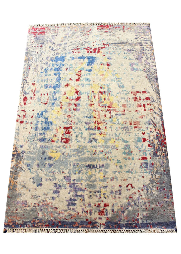 3'9"x5'9" Pollack Hand Knotted