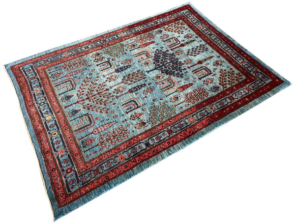 3'9"x5' Khamsehbaf Hand Knotted