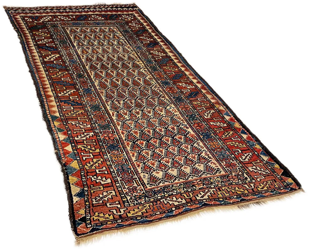3'9"x6'2" Veramin Kurd Hand Knotted