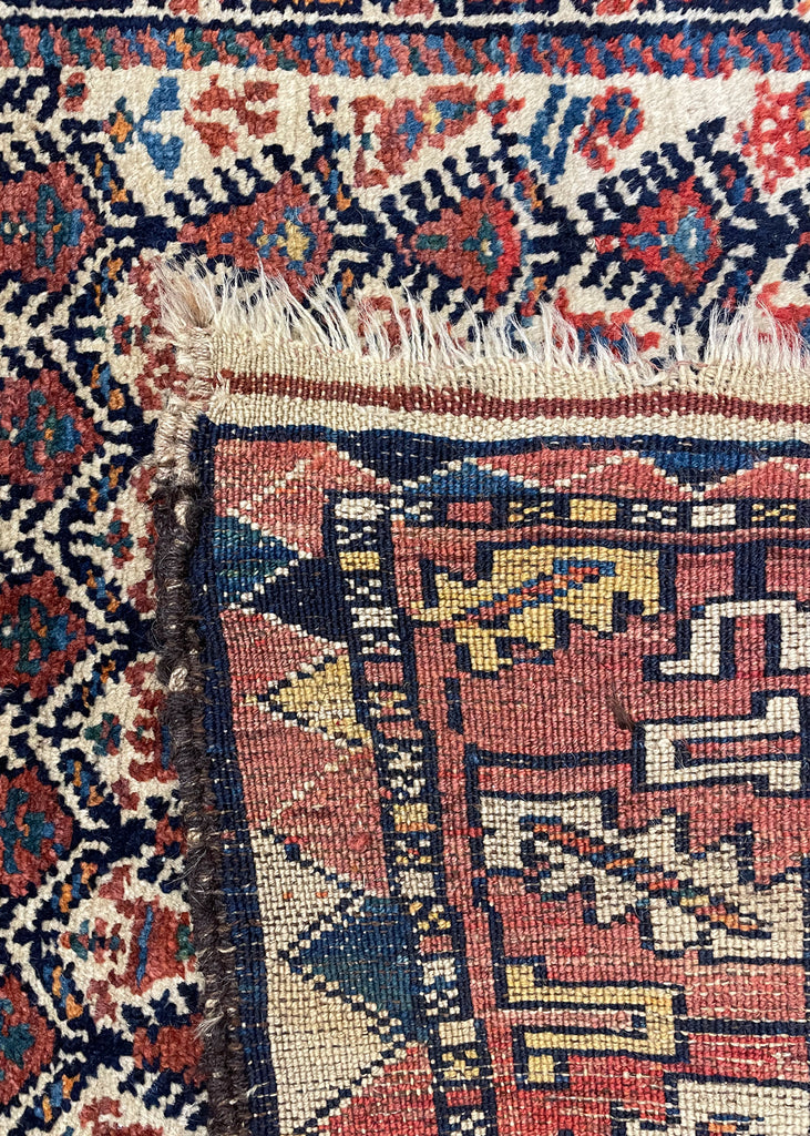 3'9"x6'2" Veramin Kurd Hand Knotted
