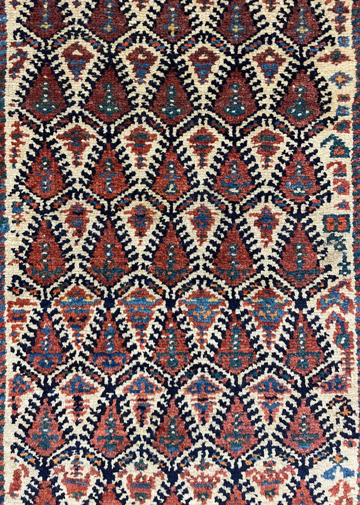 3'9"x6'2" Veramin Kurd Hand Knotted