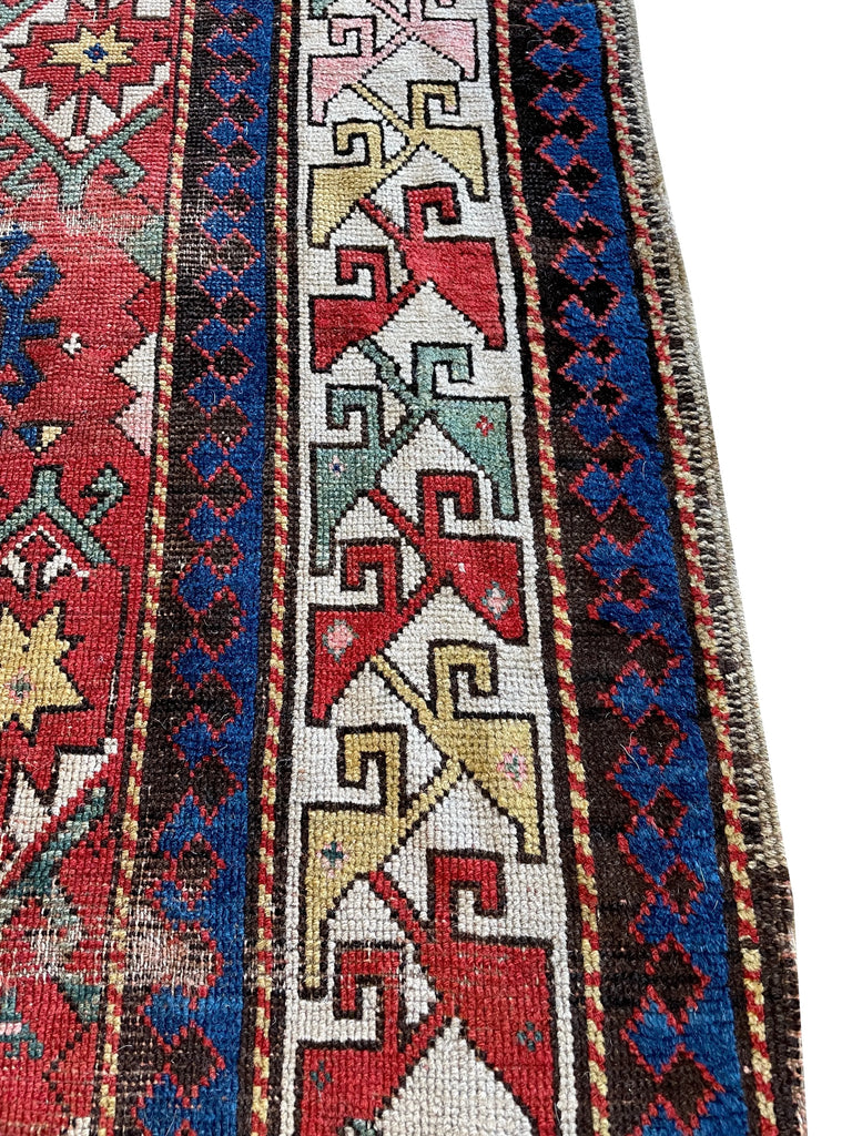 3'9"x7'7" Genje Kazak Hand Knotted