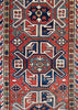 3'9"x8'4" Triple Medallion Chelaberd Karabagh Hand Knotted