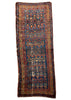 3'9"x9'9" Kurdish Sanjabi Hand Knotted