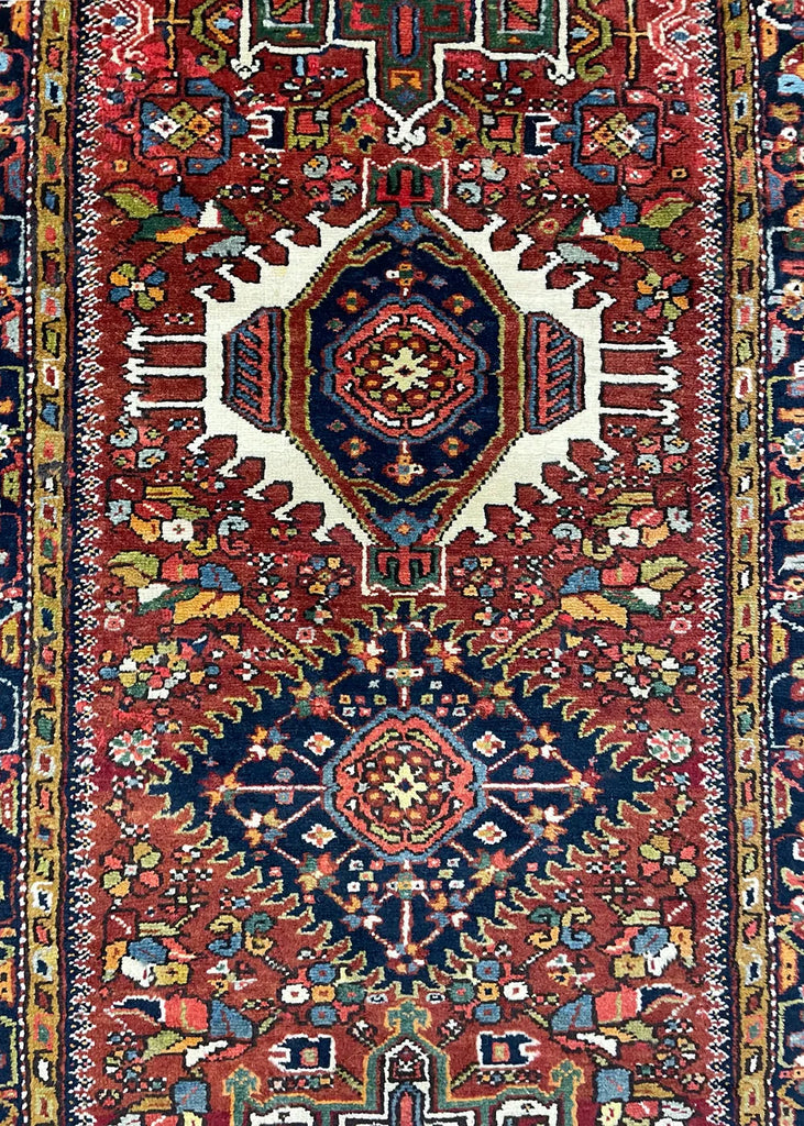3'x10'7" Karaja Hand Knotted