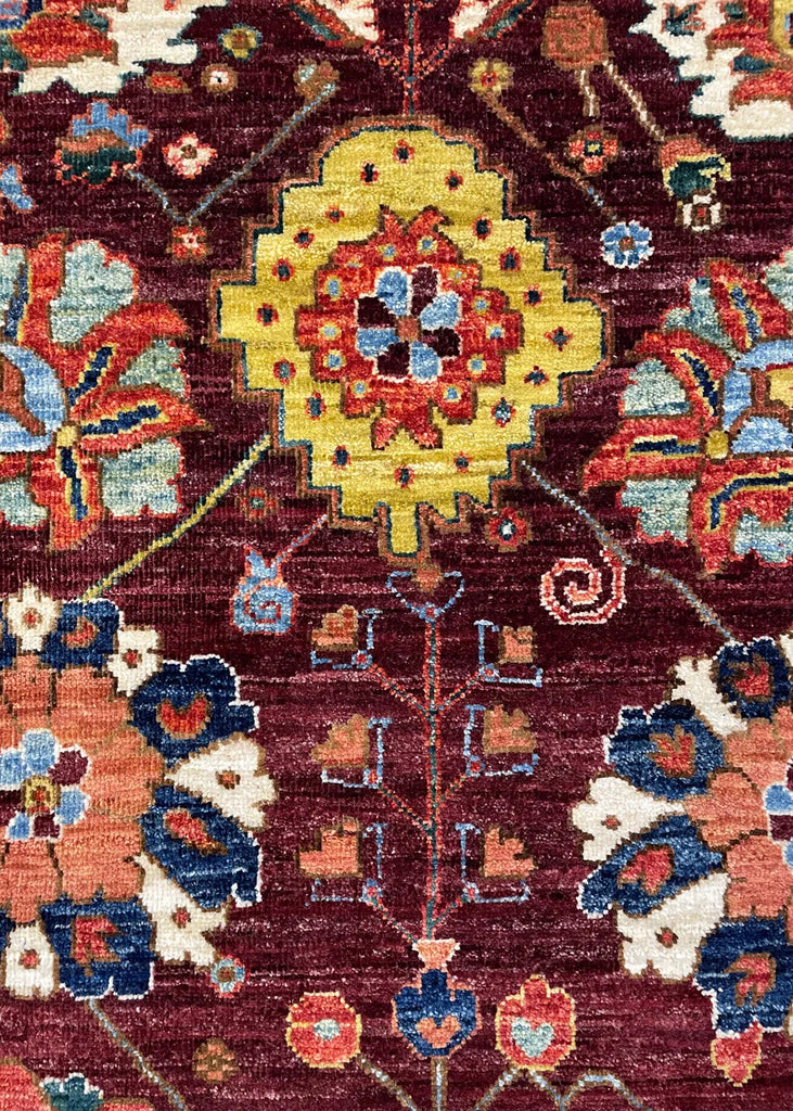 3'x4'11" Sauj Bolag Hand Knotted