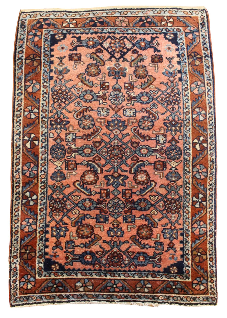3'x4'6" Hamadan Mehraban Hand Knotted