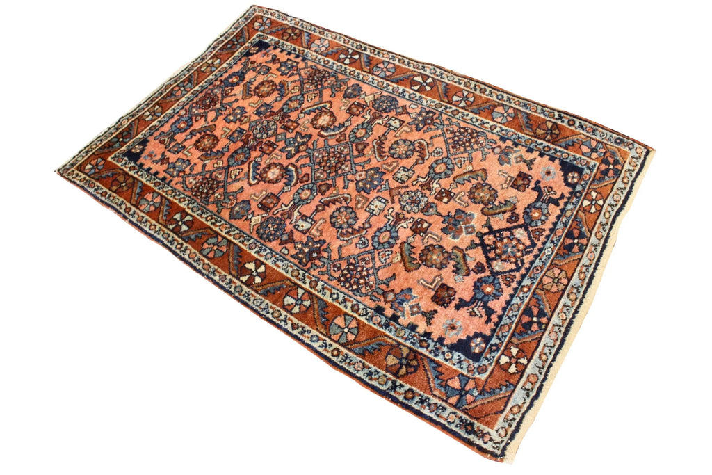 3'x4'6" Hamadan Mehraban Hand Knotted