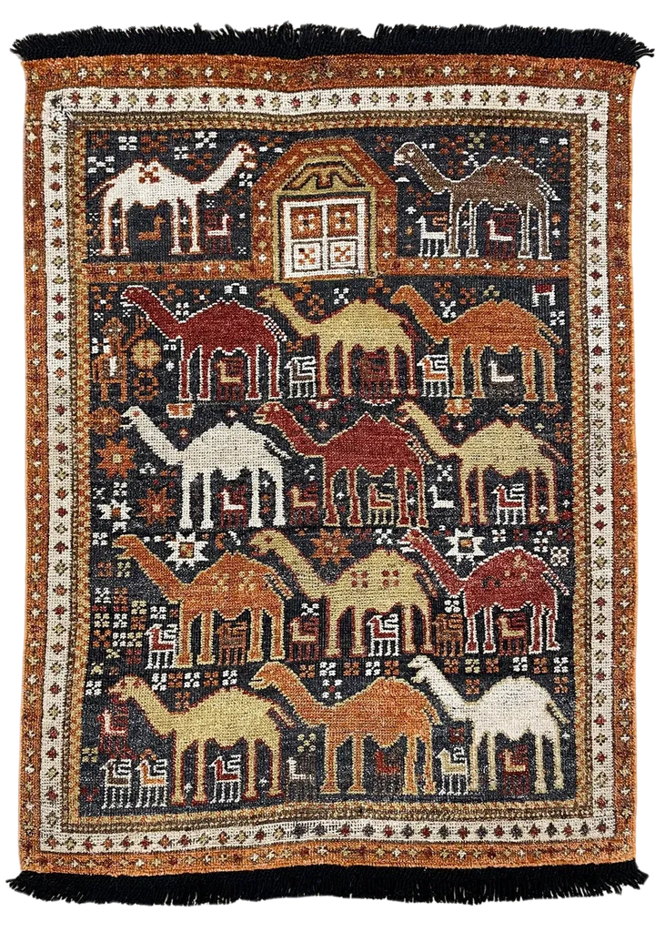 3'x4' Burano Shirvan Hand Knotted