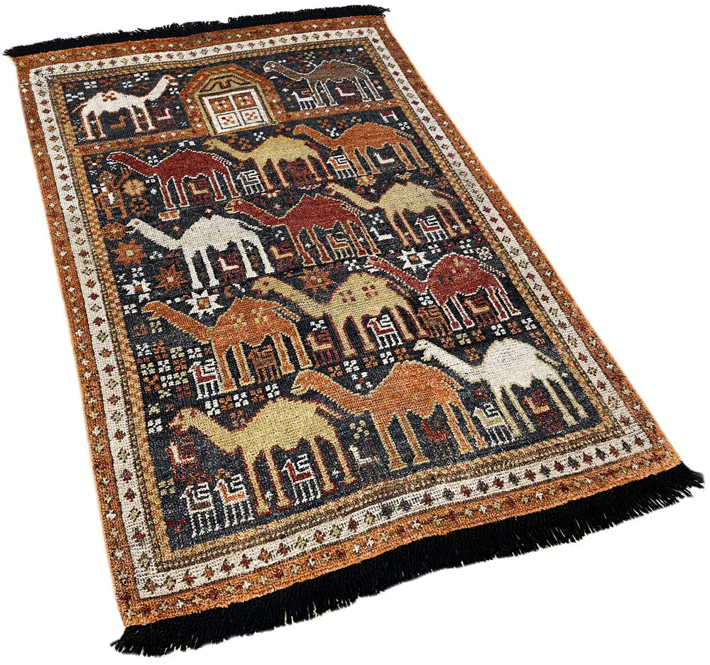 3'x4' Burano Shirvan Hand Knotted