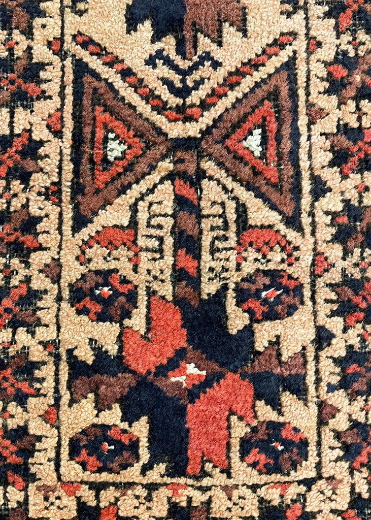 3'x5'4"  Beluch Prayer Rug Hand Knotted
