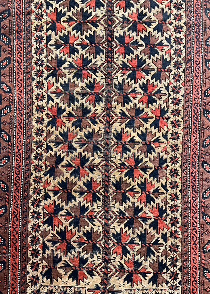 3'x5'4"  Beluch Prayer Rug Hand Knotted