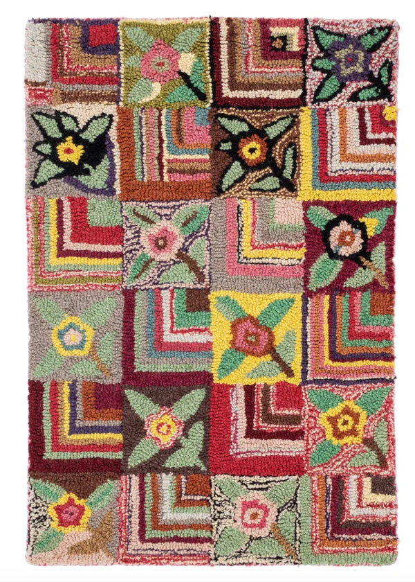 3x5 Gypsy Rose (s) hand hooked