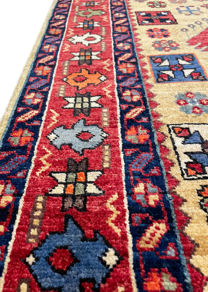 3'x5' Karaja Hand Knotted