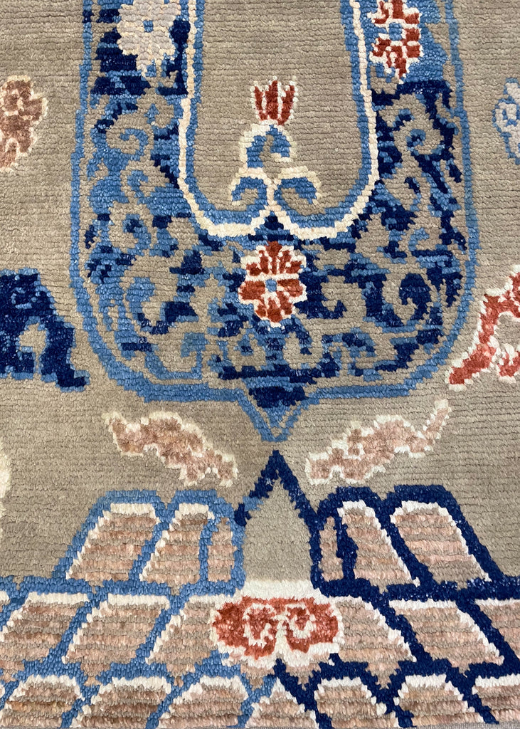 3'x6' Burano Foo Dog Hand Knotted