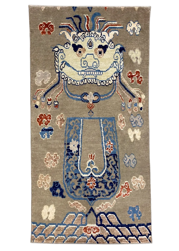 3'x6' Burano Foo Dog Hand Knotted