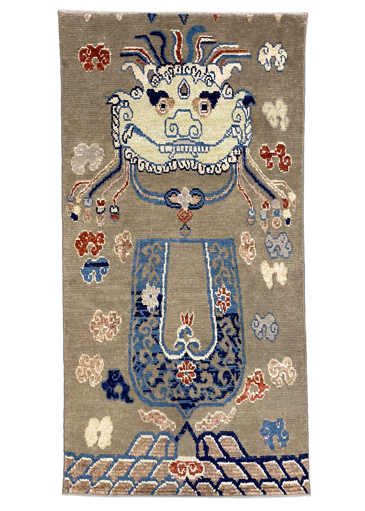 3'x6' Burano Foo Dog Hand Knotted