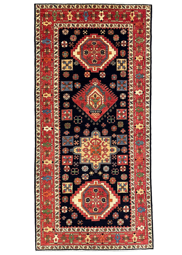 4'10"x10' Meshkin Hand Knotted