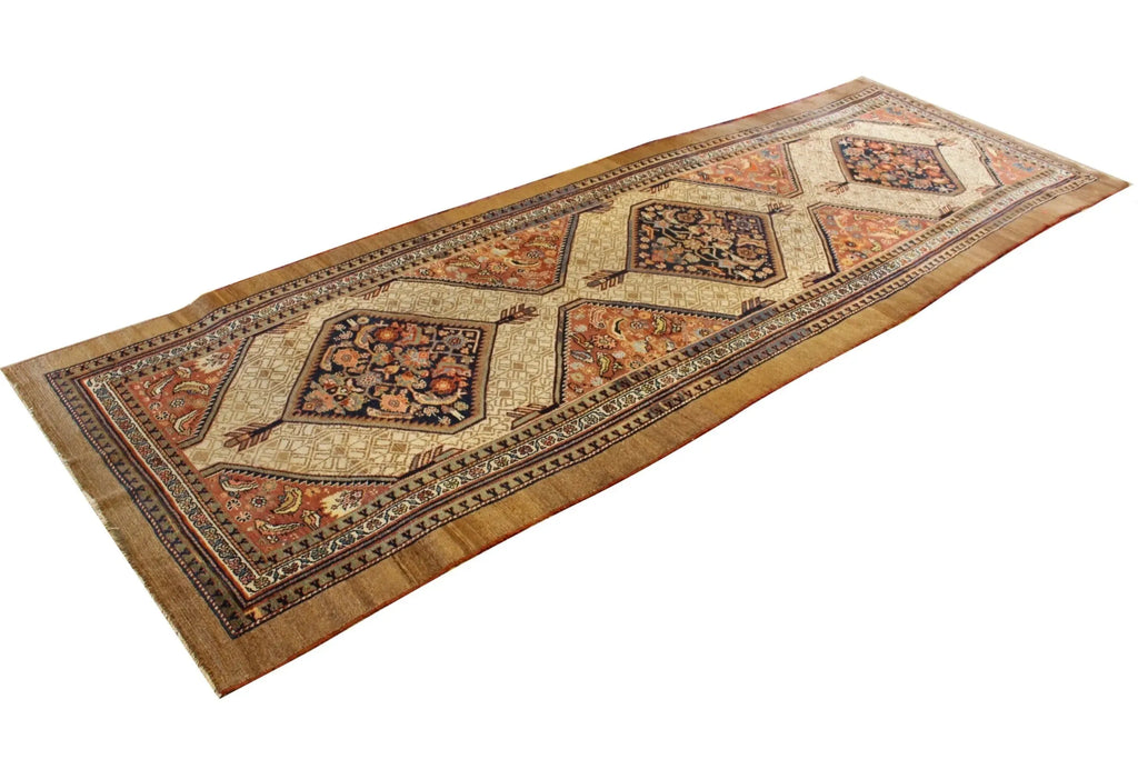 4'10"x14'3" Malayir (s) Hand Knotted