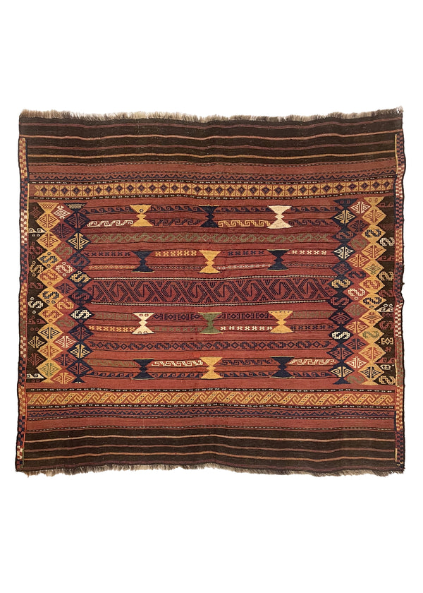 4'10"x4'5" Baluch Sofreh "Eating Cloth" Hand Knotted