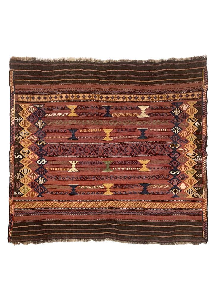 4'10"x4'5" Baluch Sofreh "Eating Cloth" Hand Knotted