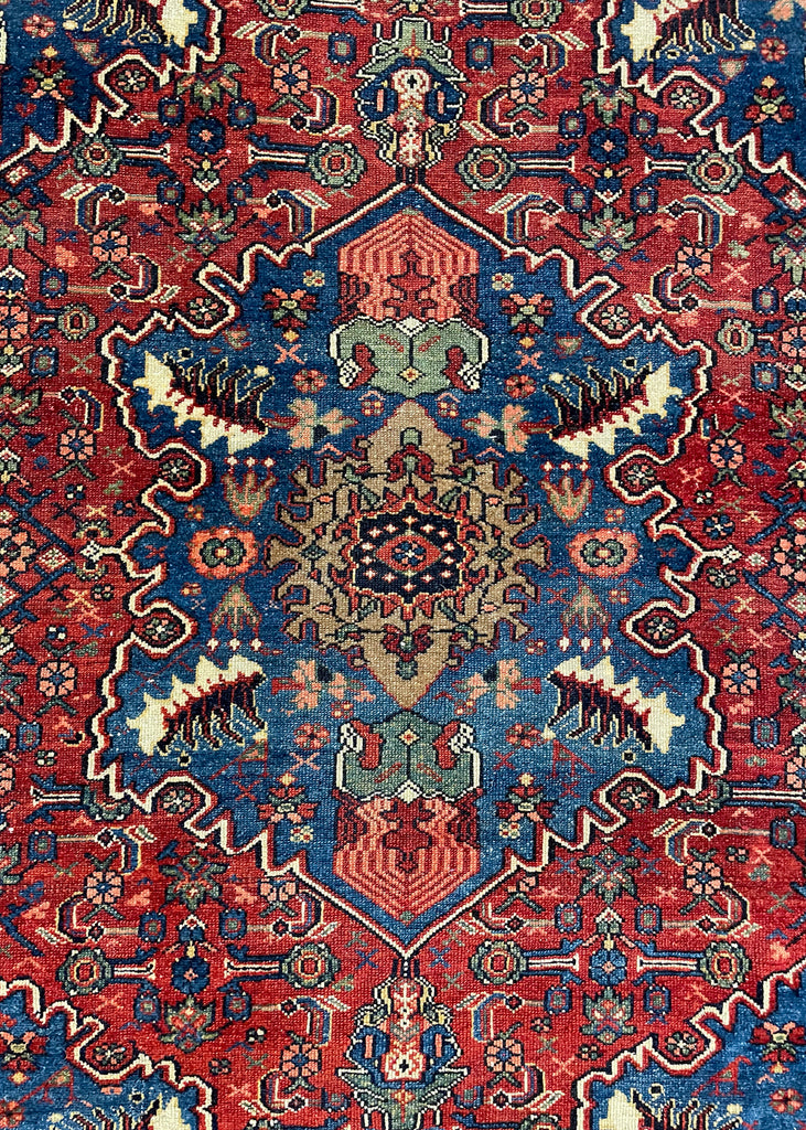 4'10"x5'11" Tabriz Sennehbaft Hand Knotted