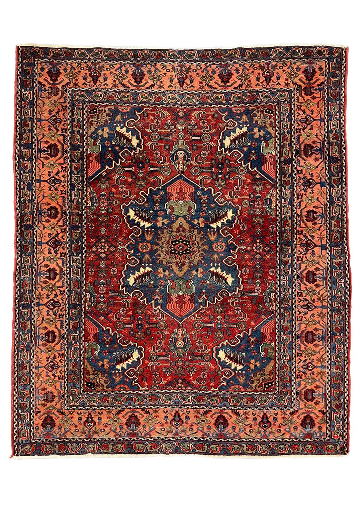 4'10"x5'11" Tabriz Sennehbaft Hand Knotted