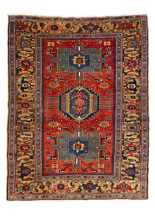 4'10"x6'2" Karaja Hand Knotted