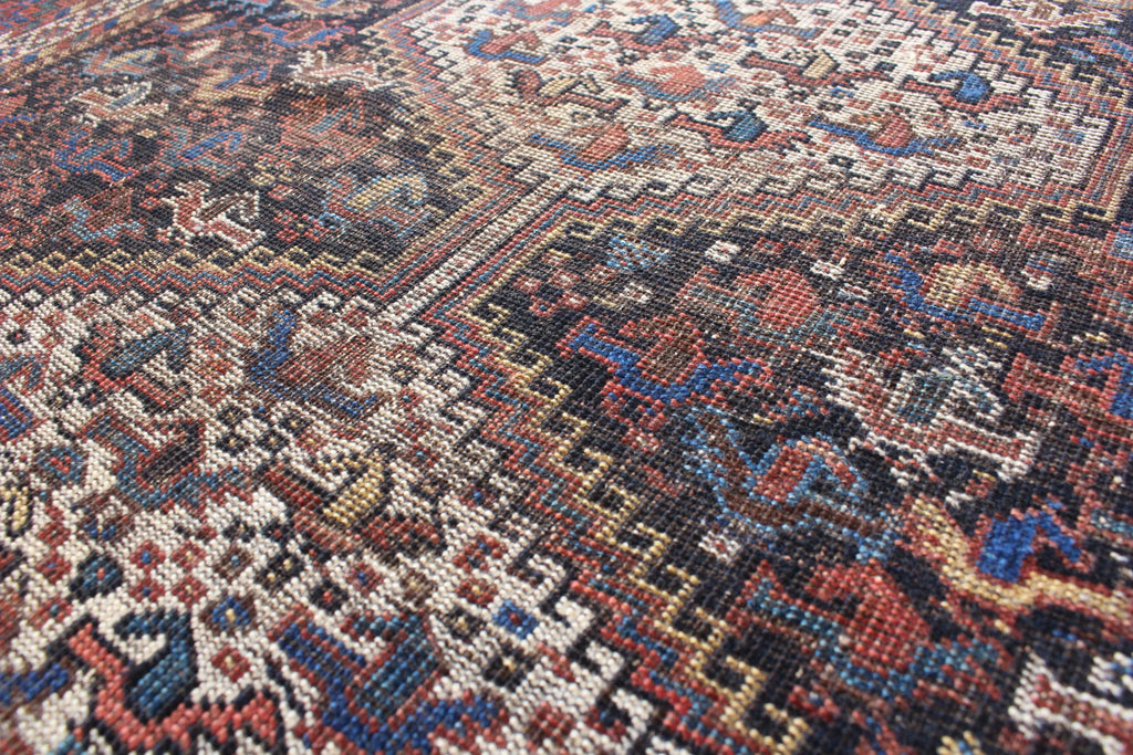 4'10"x6'2" Khamseh Hand Knotted